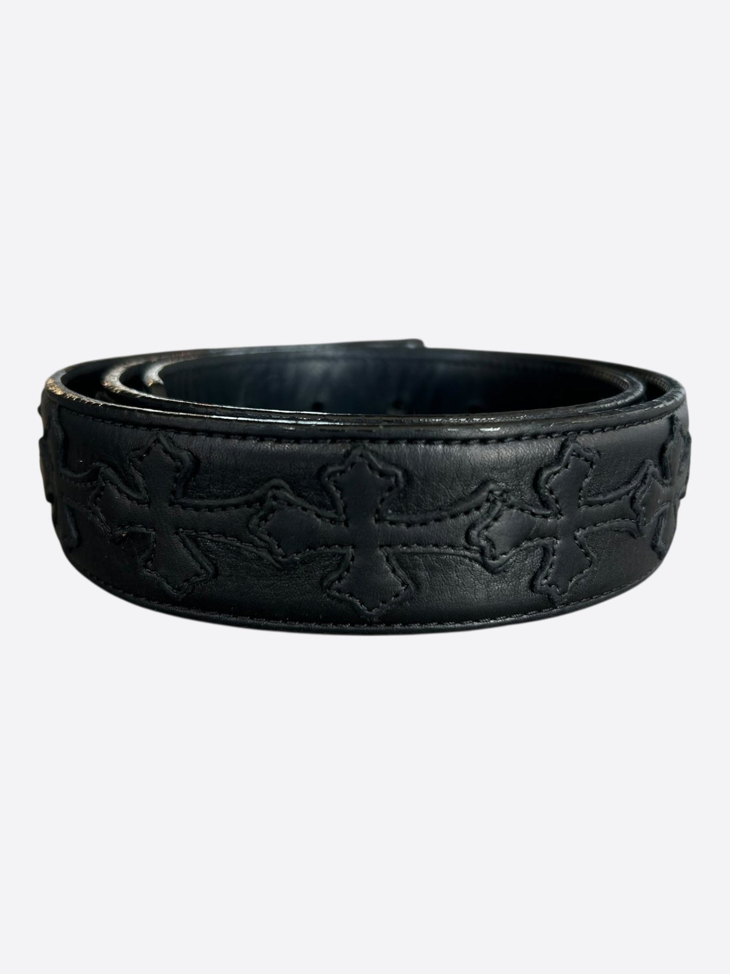 Chrome Hearts Black Cross Patch Belt