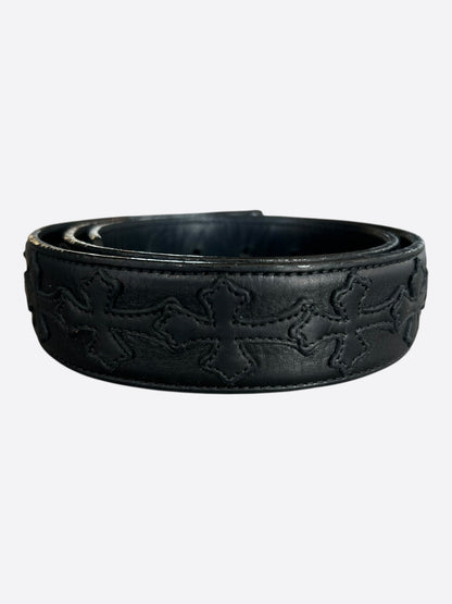 Chrome Hearts Black Cross Patch Belt
