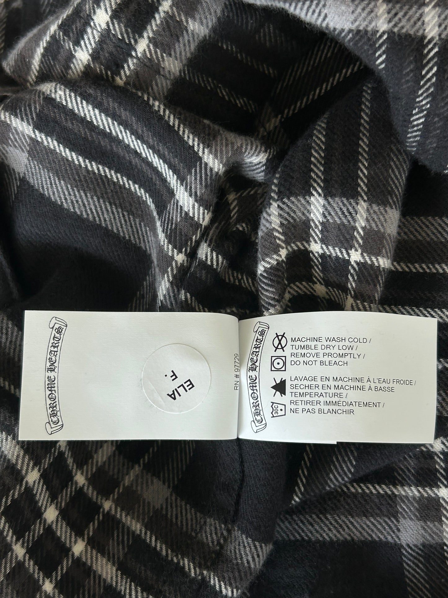 Chrome Hearts Black & Grey Plaid Jacket