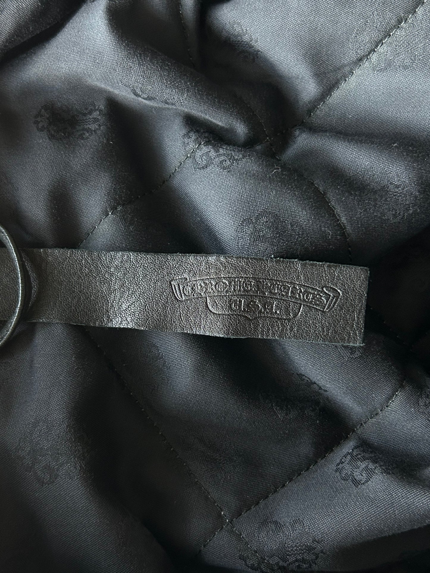 Chrome Hearts Grey Quilted Button Up Jacket