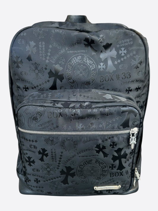 Chrome Hearts Black Stencil 7th Grade Nylon Backpack