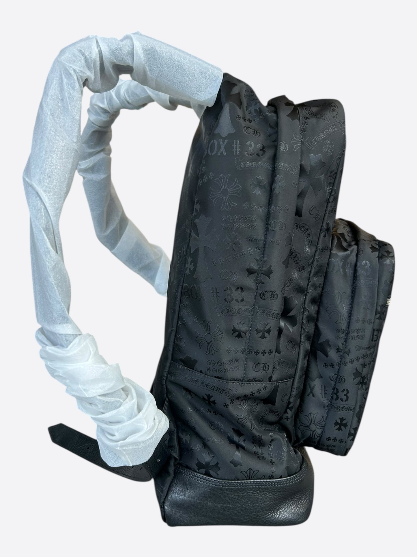 Chrome Hearts Black Stencil 7th Grade Nylon Backpack