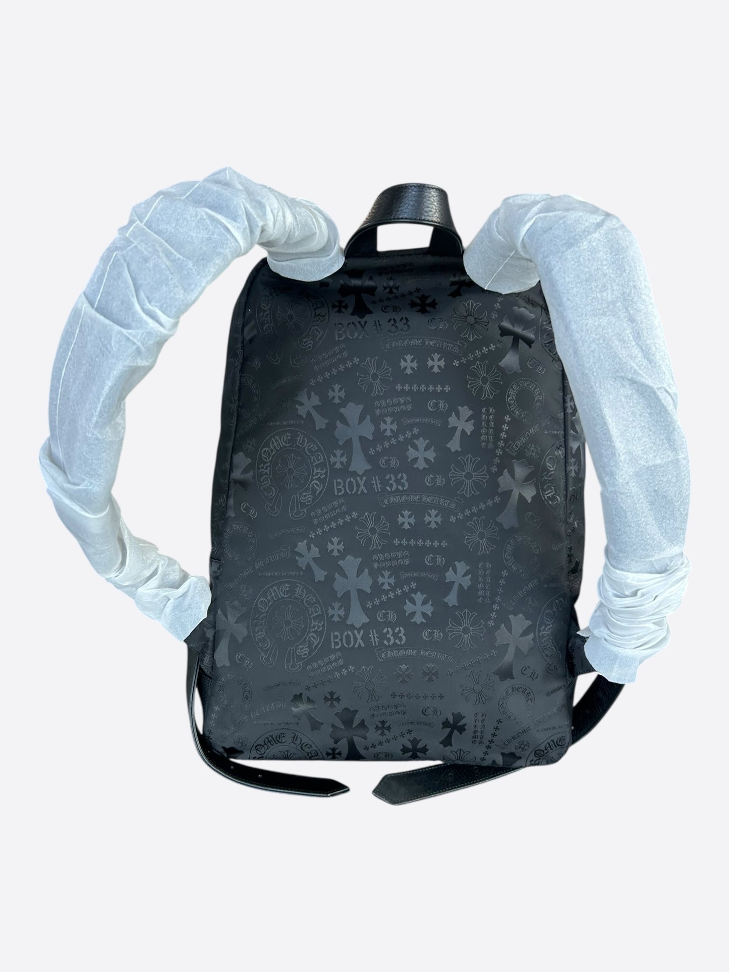 Chrome Hearts Black Stencil 7th Grade Nylon Backpack