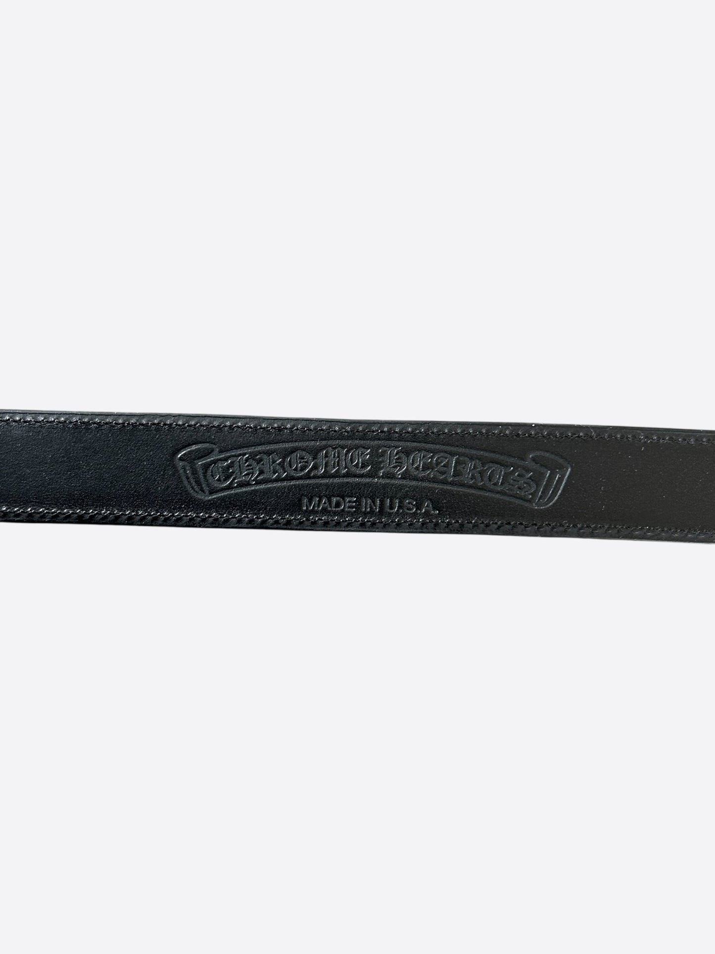 Chrome Hearts Black Leather Belt