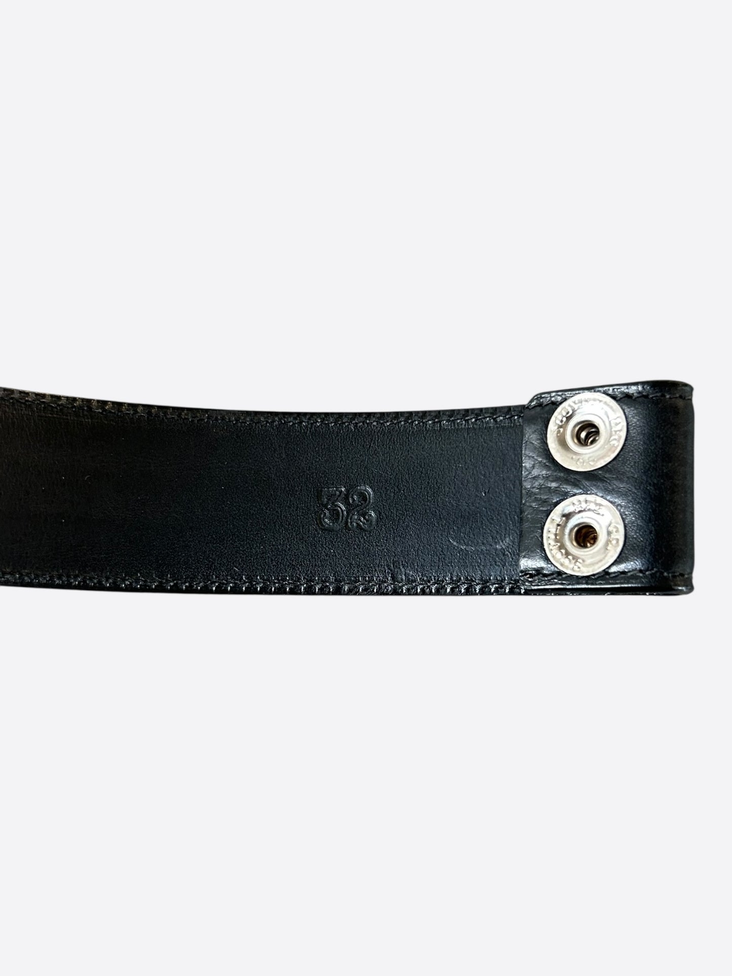 Chrome Hearts Black Leather Belt