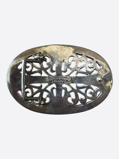 Chrome Hearts Silver XL Oval Cross Buckle