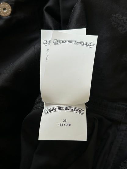 Chrome Hearts Black Nylon & Leather Carpenter Pants