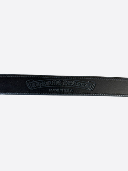 Chrome Hearts Black & Silver Cross Square Belt