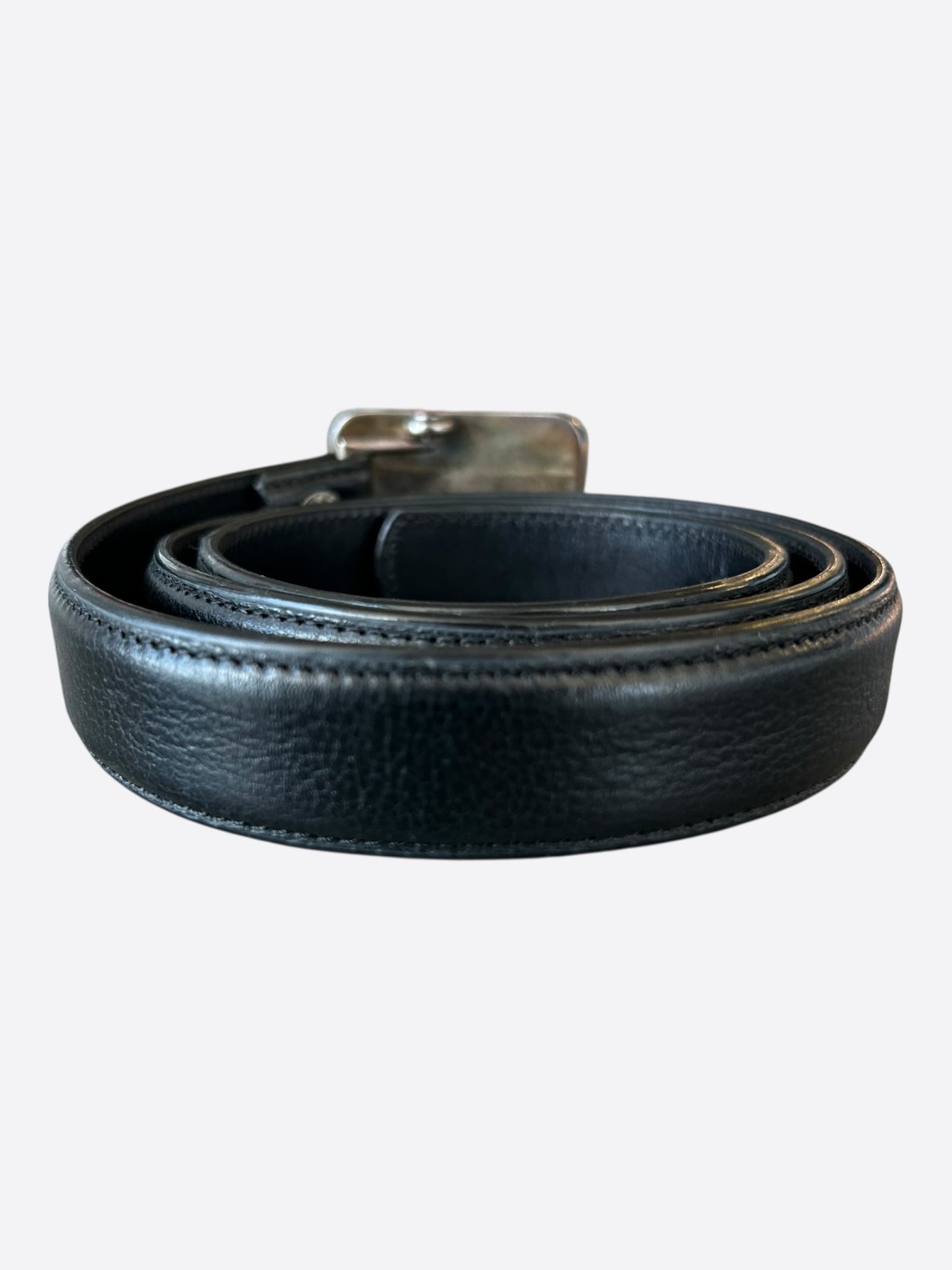 Chrome Hearts Black & Silver Cross Square Belt