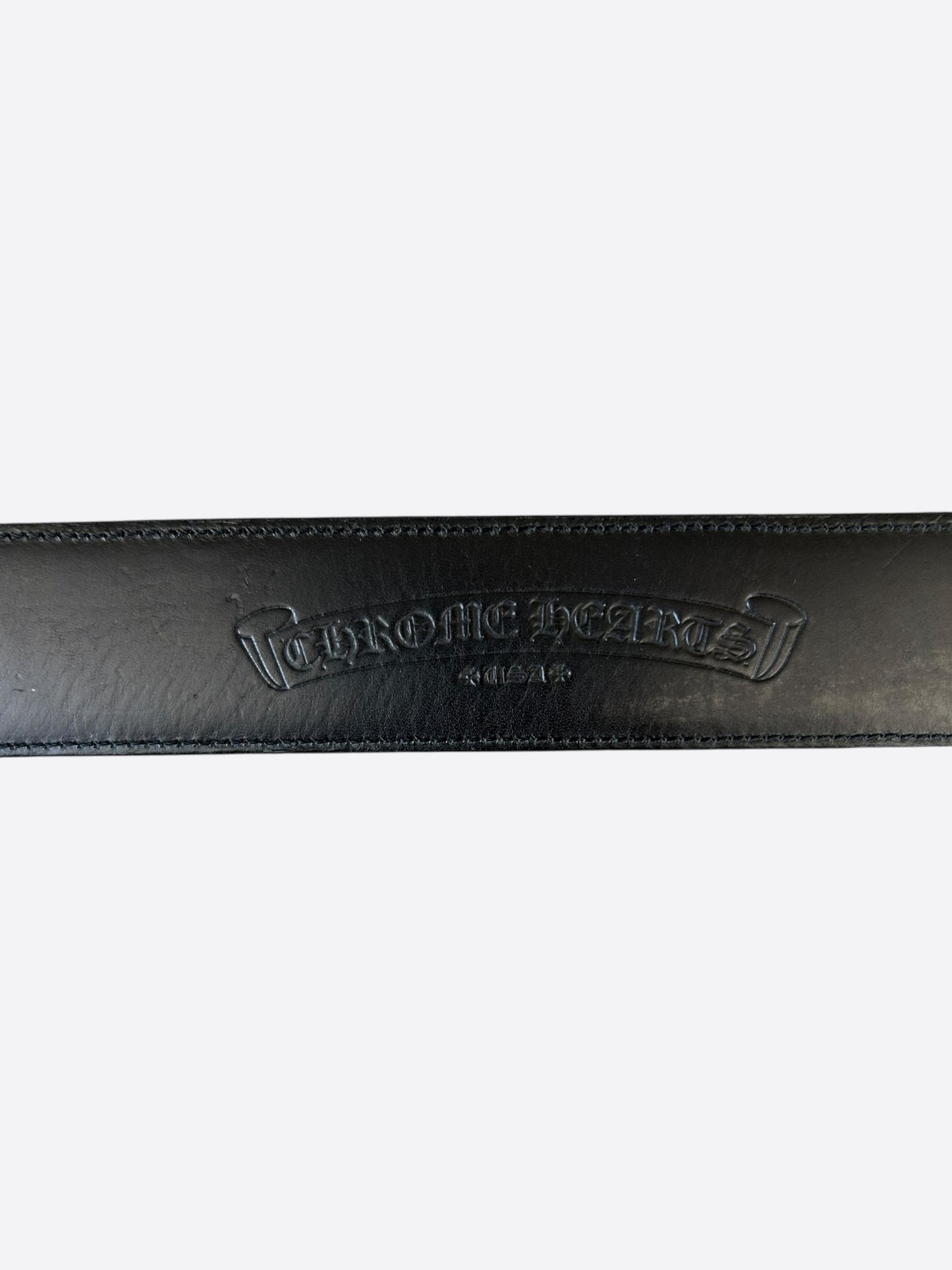 Chrome Hearts Black & Silver Oval Cross Belt