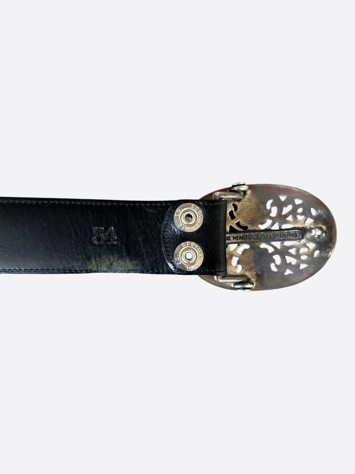 Chrome Hearts Black & Silver Oval Cross Belt