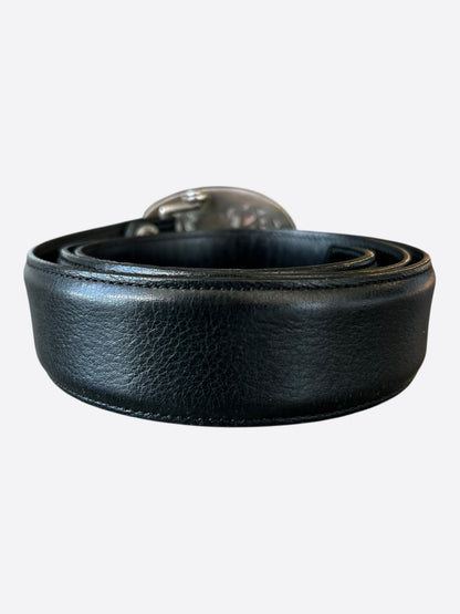 Chrome Hearts Black & Silver Oval Cross Belt
