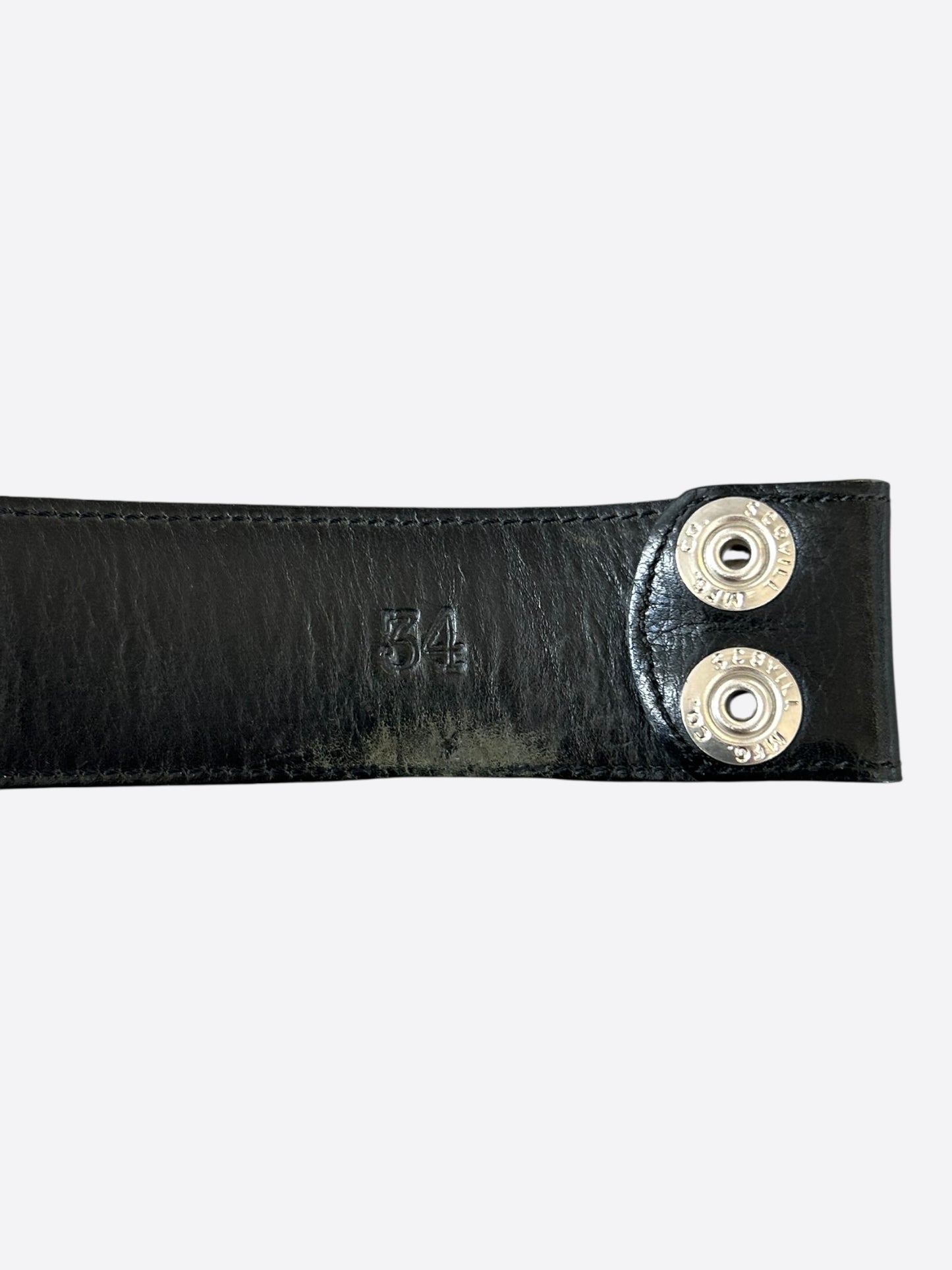 Chrome Hearts Black Leather Belt