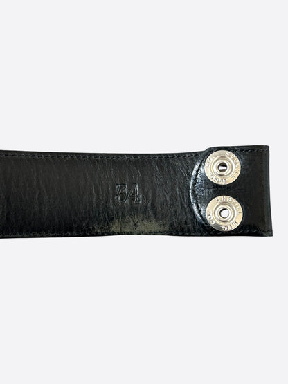 Chrome Hearts Black Leather Belt