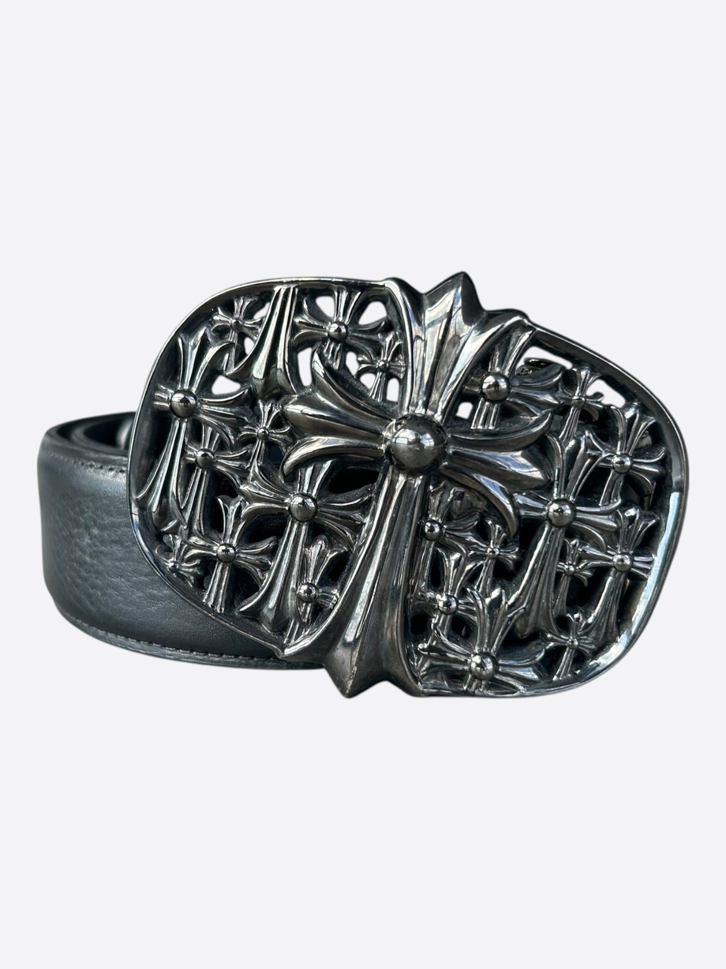 Chrome Hearts Black & Rhoduim Cemetery Belt