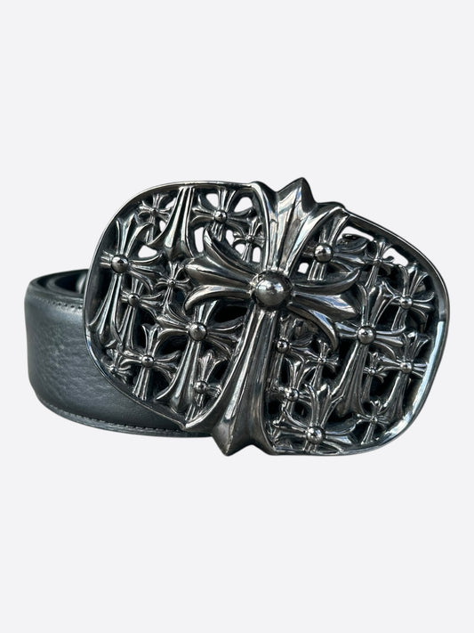 Chrome Hearts Black & Rhoduim Cemetery Belt