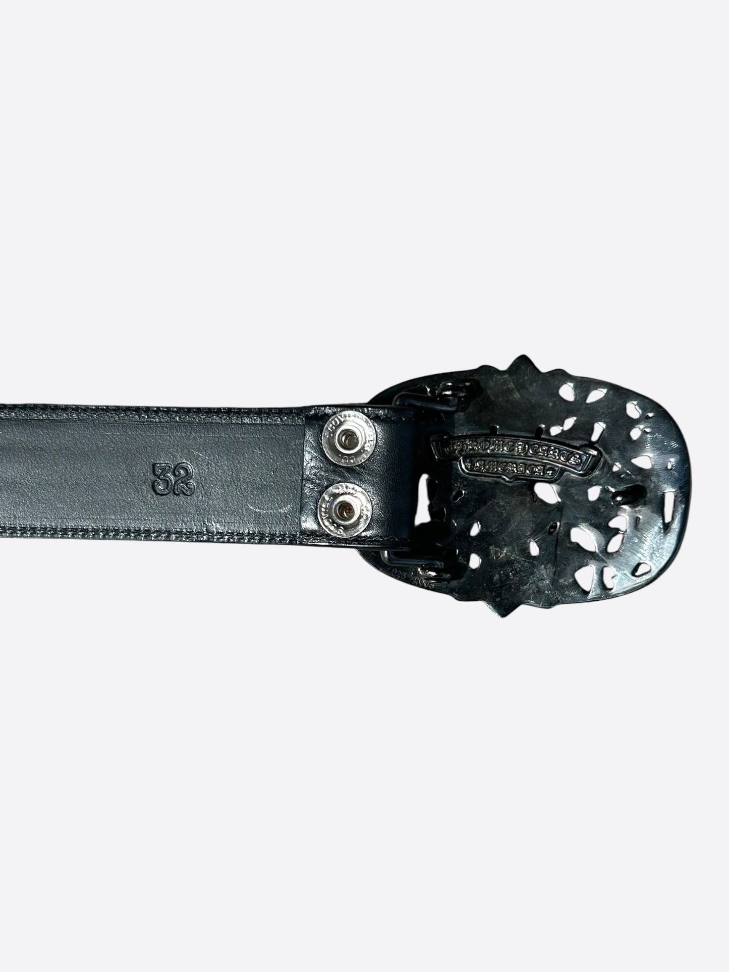 Chrome Hearts Black & Rhoduim Cemetery Belt