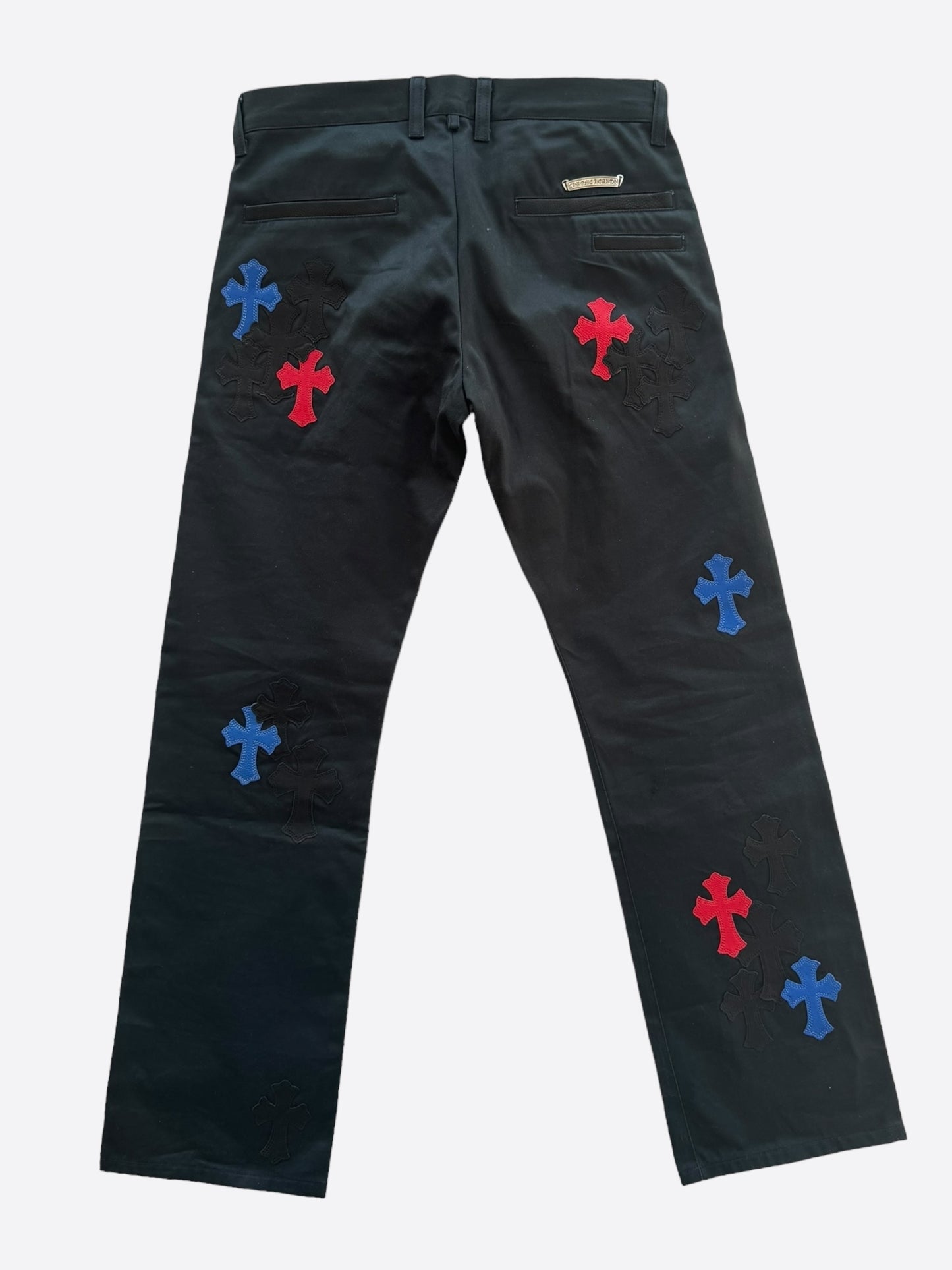 Chrome Hearts Dark Navy Multicolor Cross Patch Chino Pants