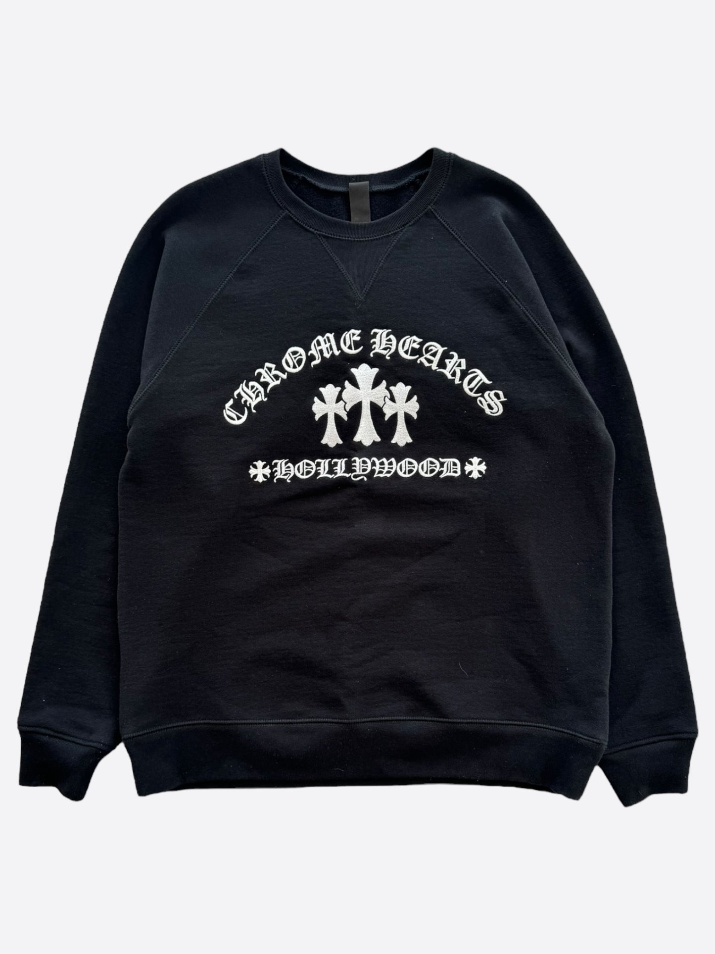 Chrome Hearts Black & White Triple Cross Embroidered Sweater