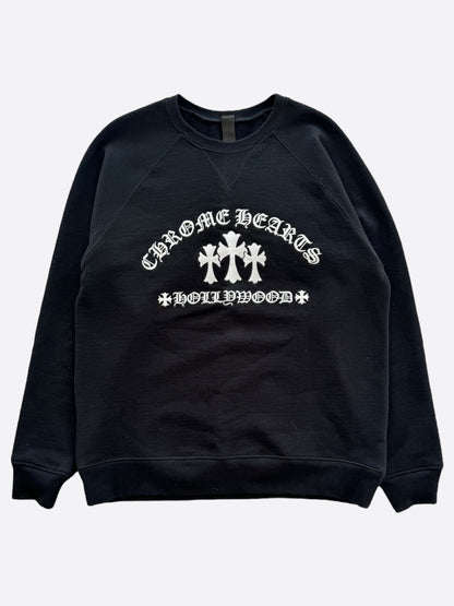 Chrome Hearts Black & White Triple Cross Embroidered Sweater