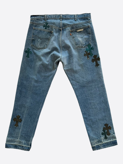 Chrome Hearts Levis St Barth Blue Galaxy Patch Jeans