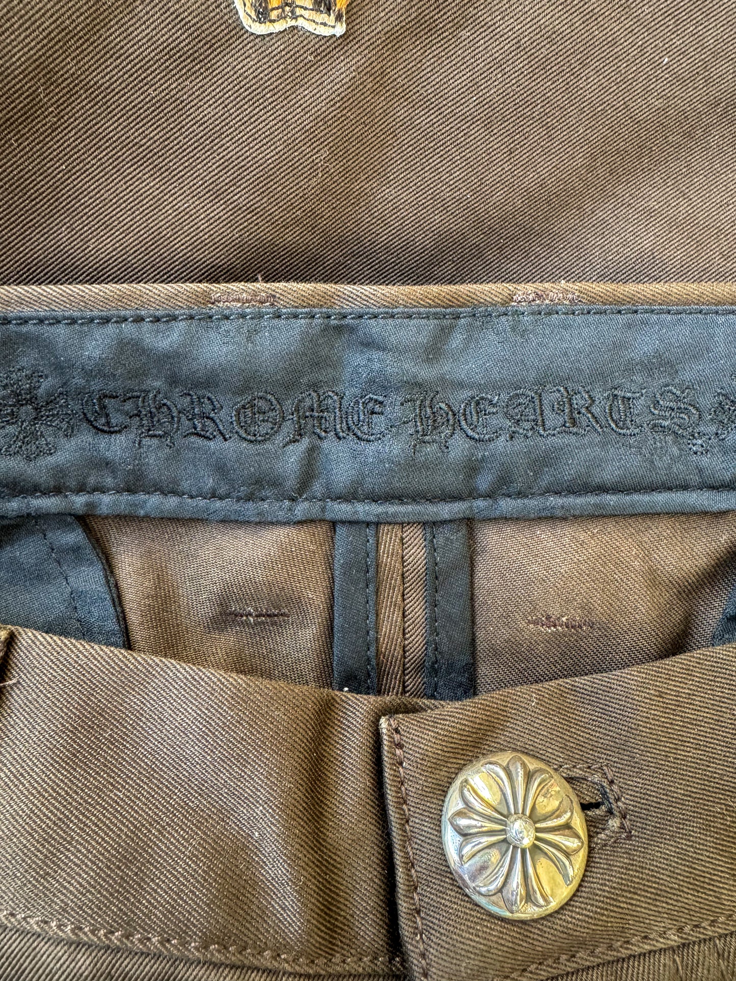 Chrome Hearts Brown Cross Patch Chino Pants