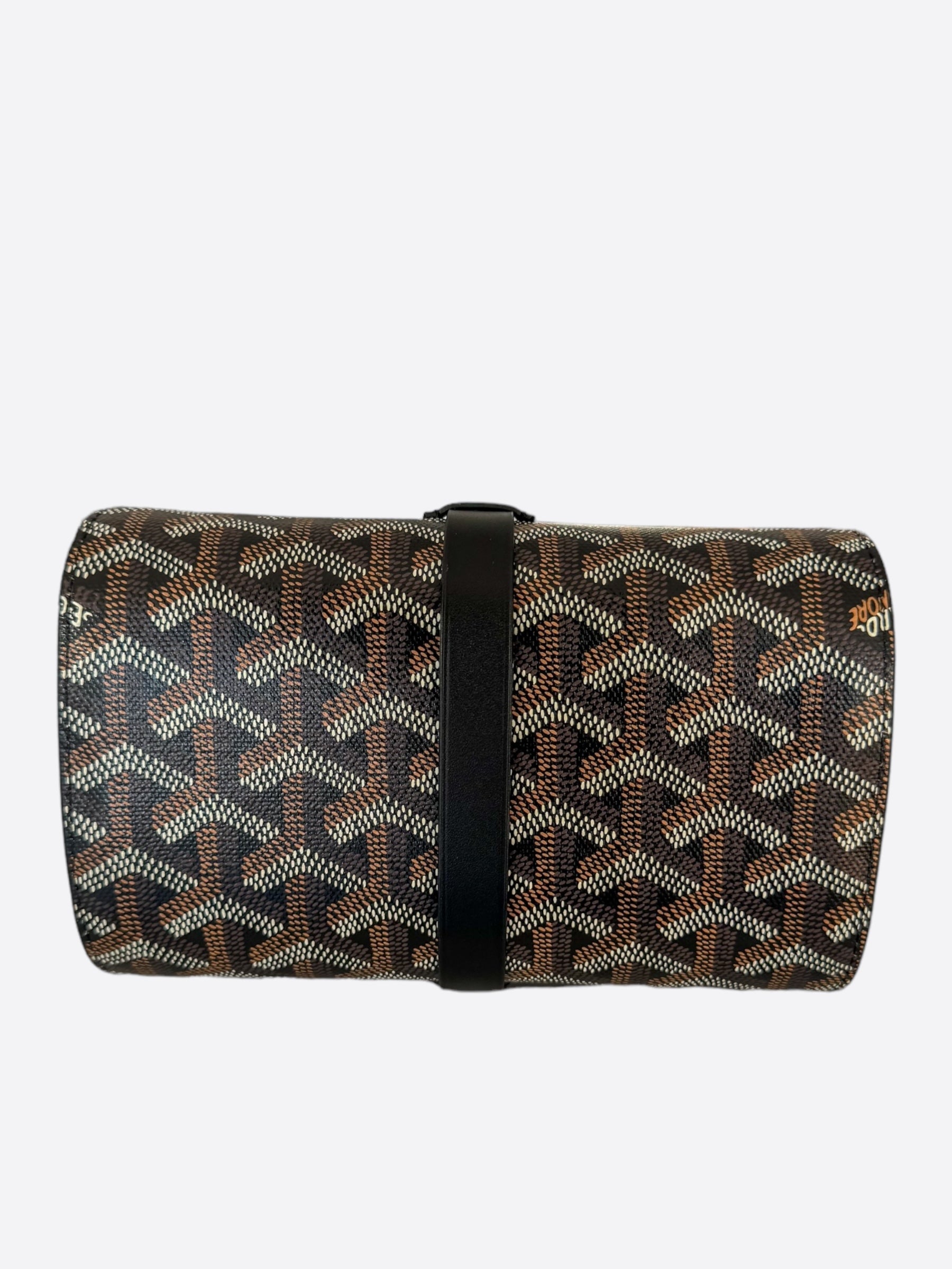 Goyard Black Goyardine Watch Roll Savonches goyard-black-goyardine-watch-roll-savonches