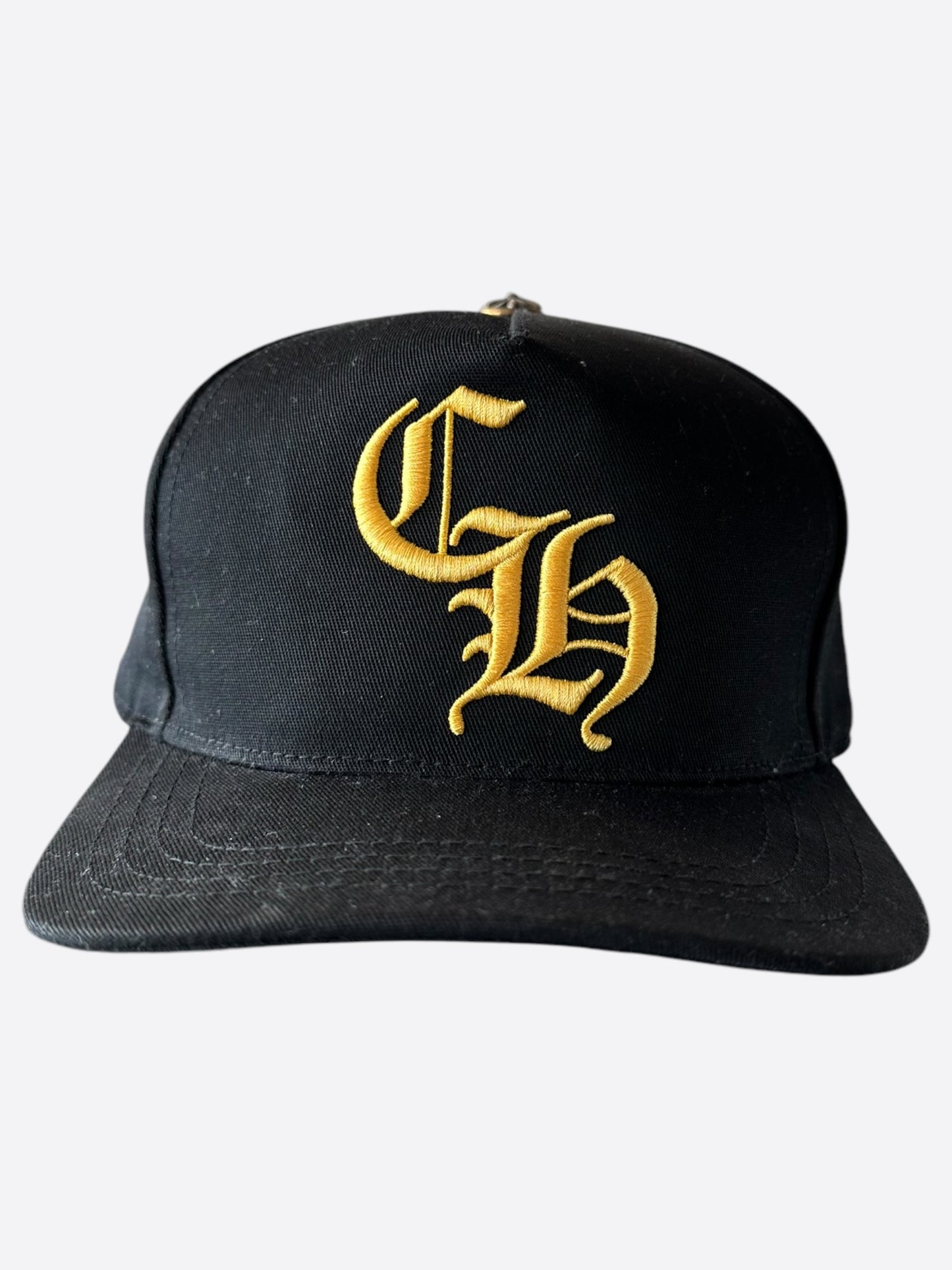 Chrome Hearts Black & Gold CH Logo Hat