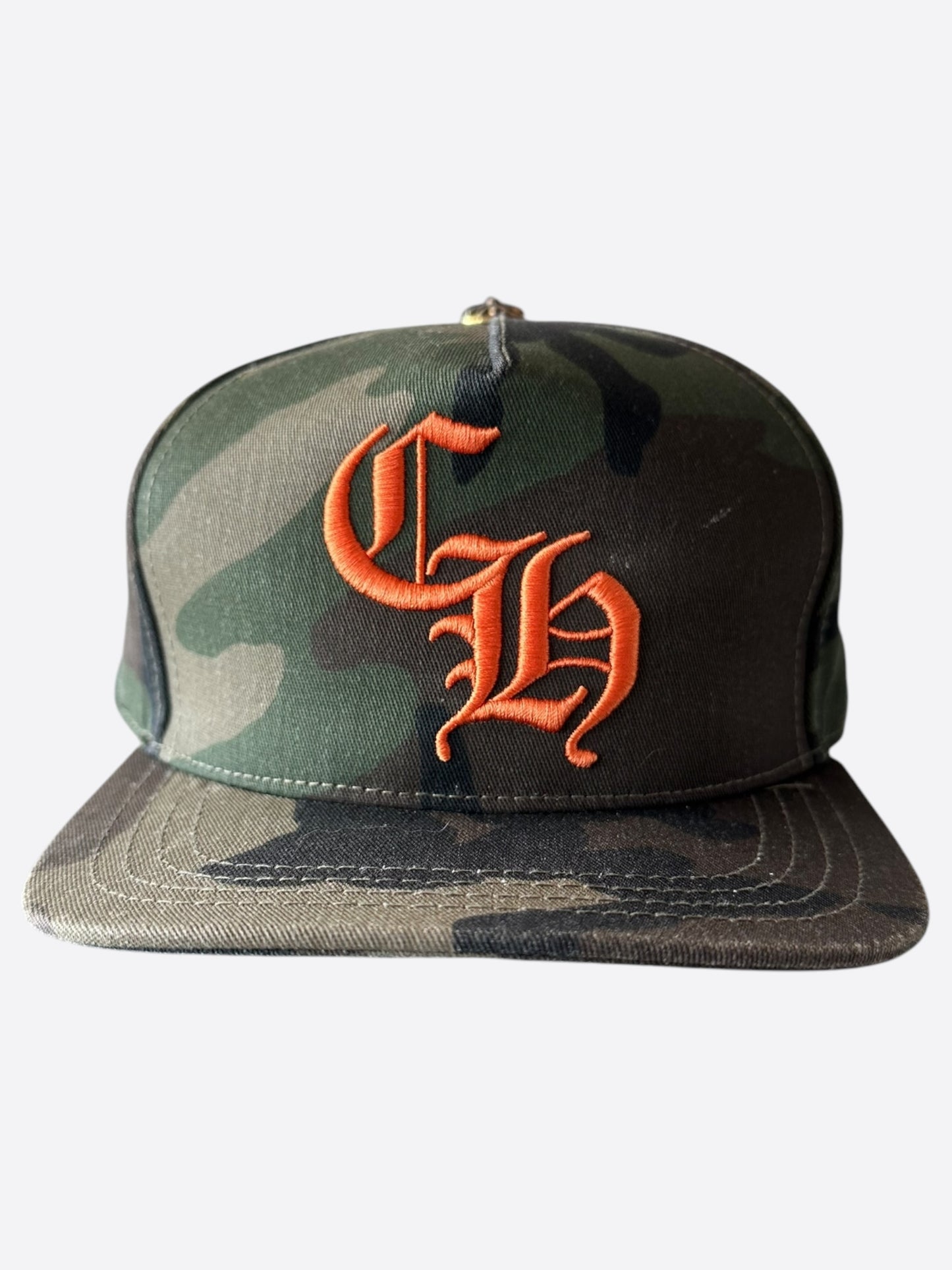 Chrome Hearts Camouflage Orange CH Logo Hat