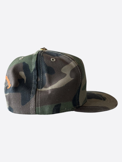 Chrome Hearts Camouflage Orange CH Logo Hat