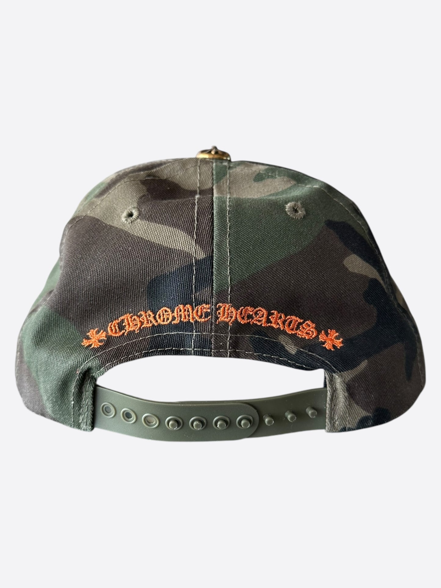 Chrome Hearts Camouflage Orange CH Logo Hat