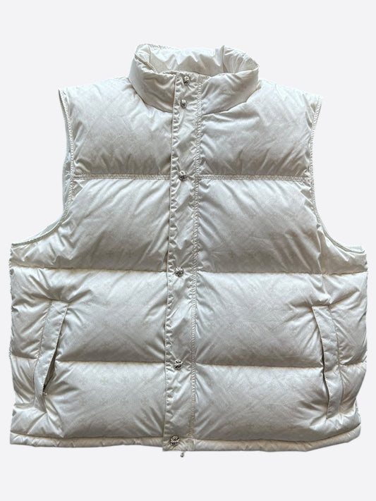 Chrome Hearts White Cross Jacquard Puffer Vest