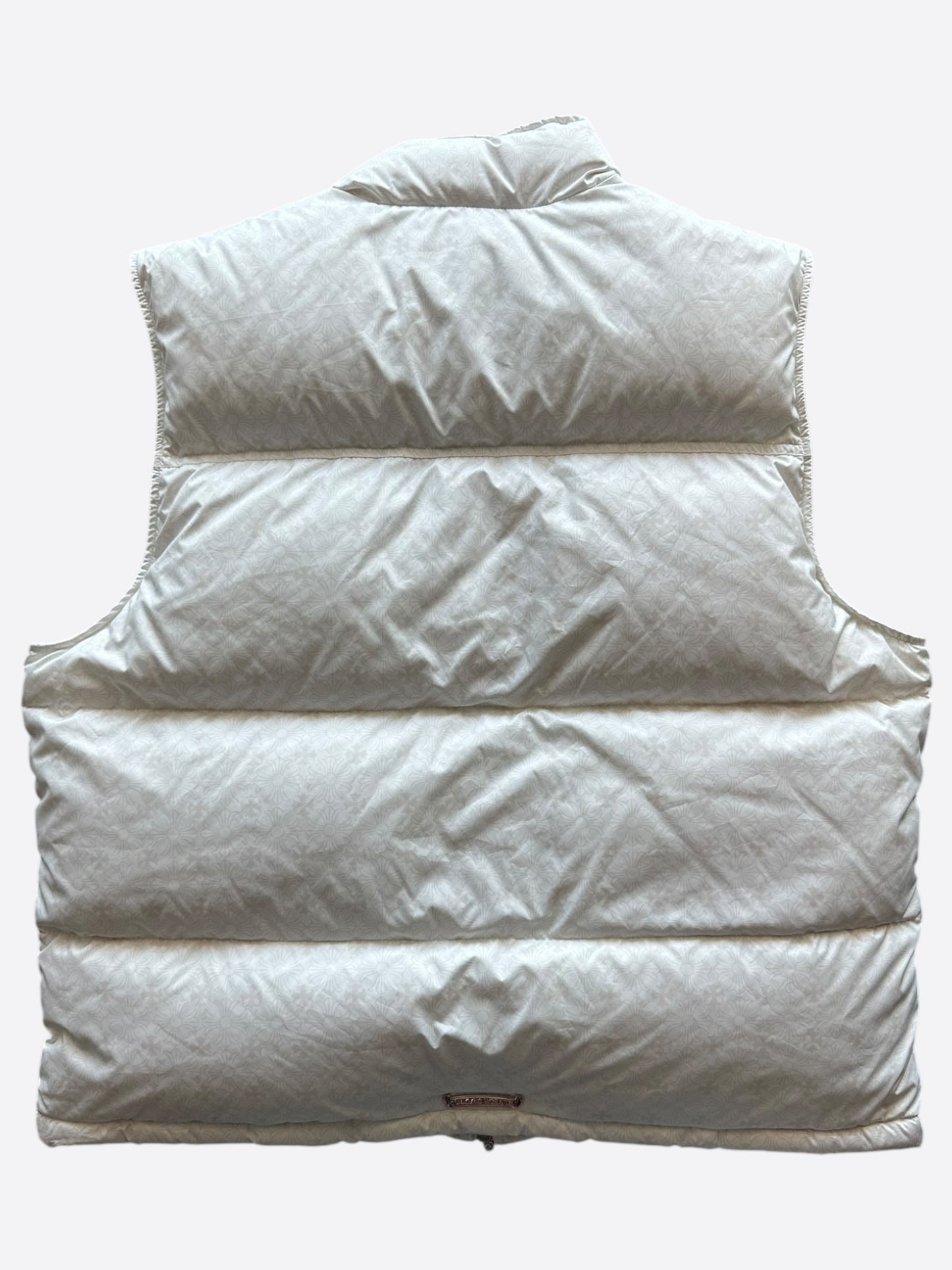 Chrome Hearts White Cross Jacquard Puffer Vest