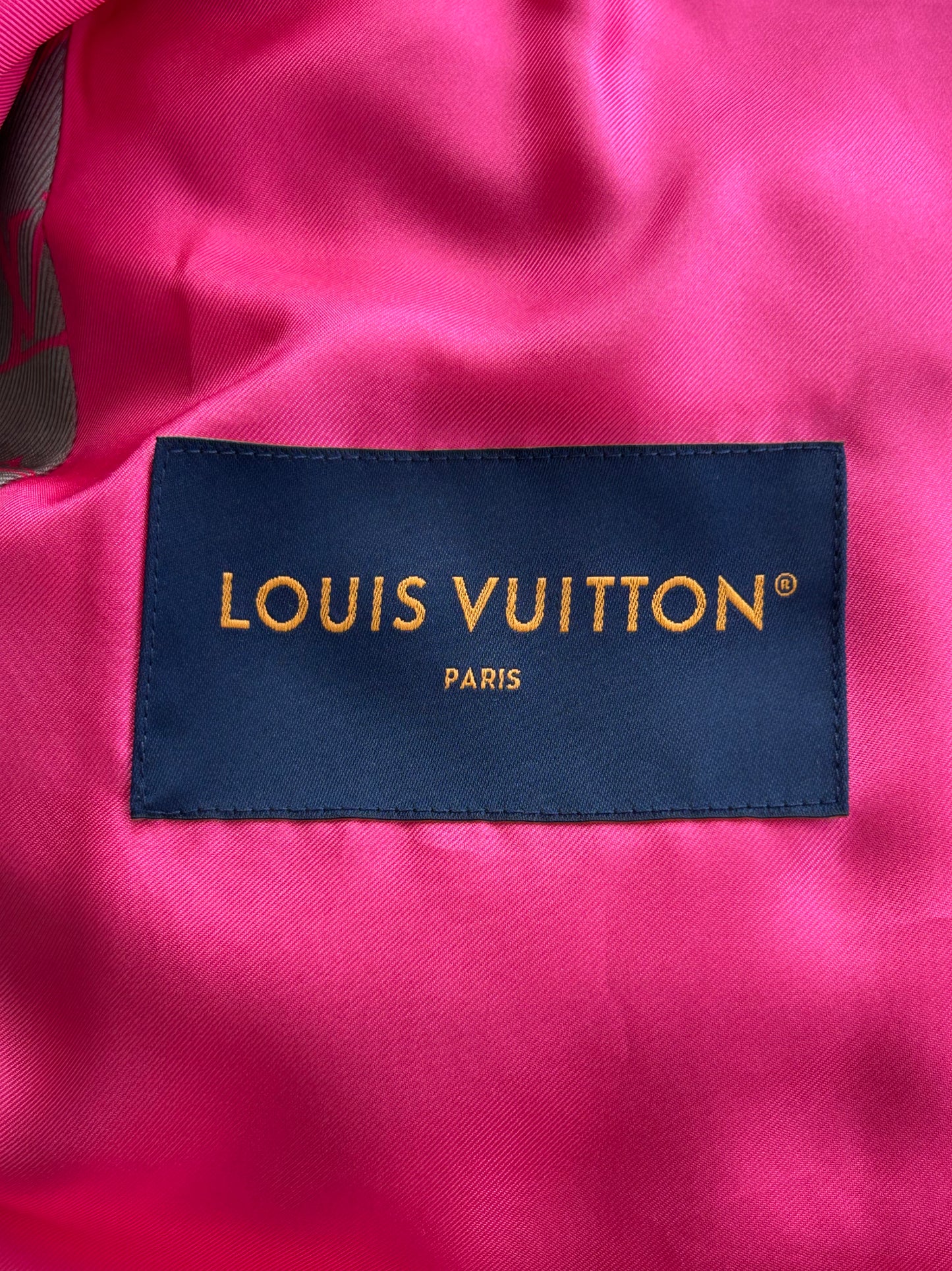 Louis Vuitton Grey & Pink Monogram Silk Jacket