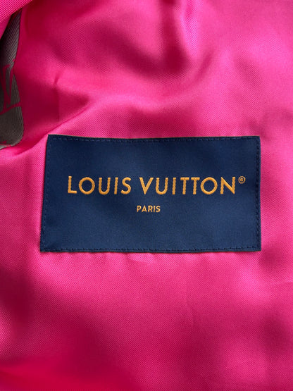 Louis Vuitton Grey & Pink Monogram Silk Jacket