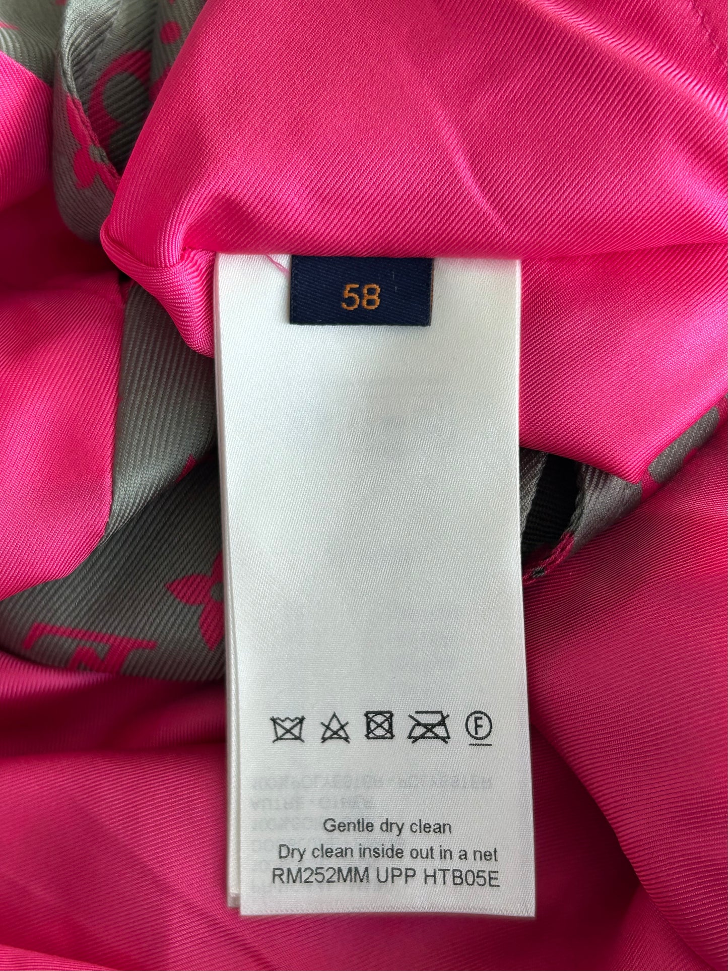Louis Vuitton Grey & Pink Monogram Silk Jacket