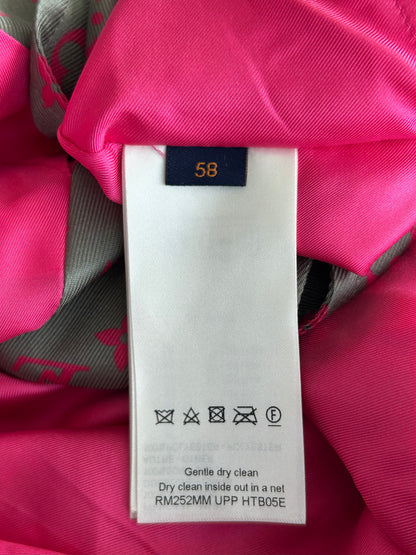 Louis Vuitton Grey & Pink Monogram Silk Jacket