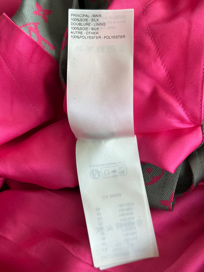 Louis Vuitton Grey & Pink Monogram Silk Jacket