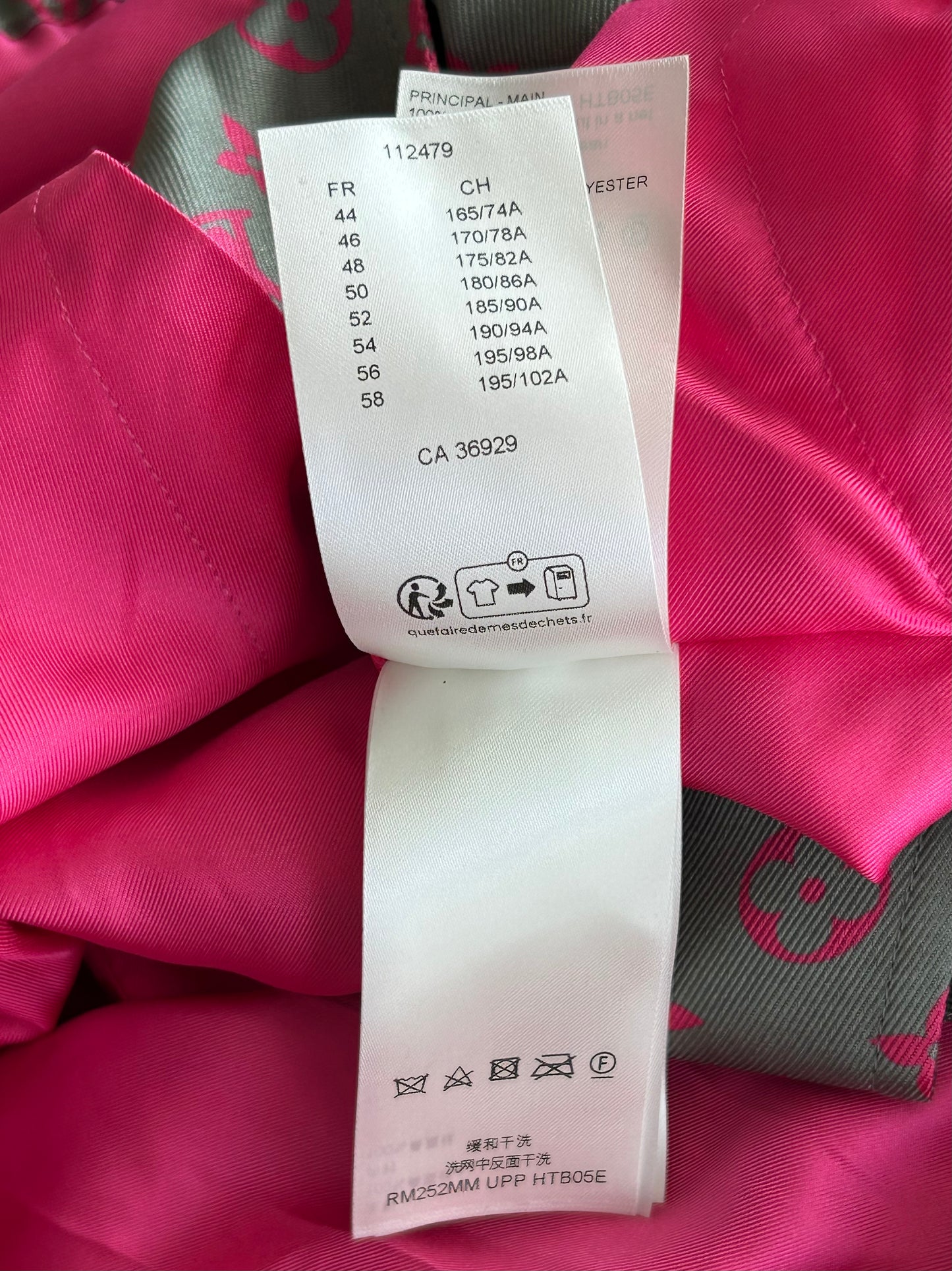 Louis Vuitton Grey & Pink Monogram Silk Jacket