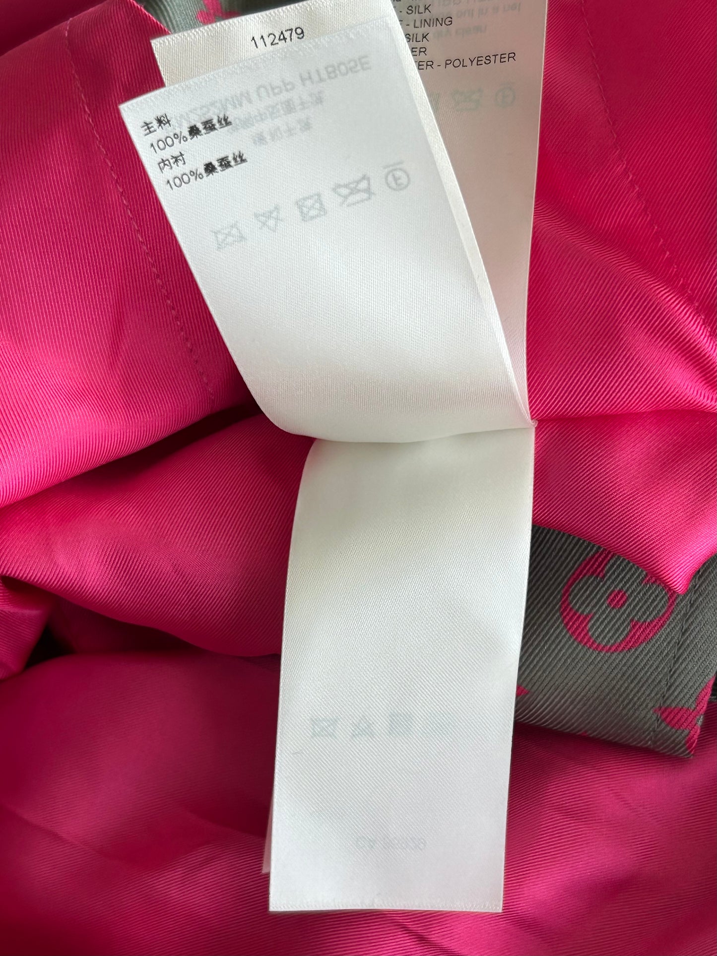 Louis Vuitton Grey & Pink Monogram Silk Jacket
