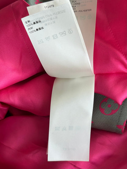 Louis Vuitton Grey & Pink Monogram Silk Jacket