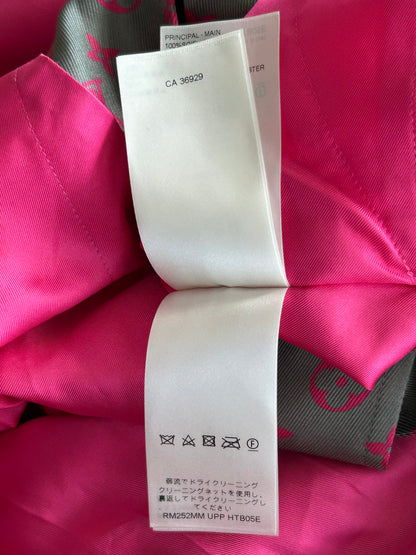 Louis Vuitton Grey & Pink Monogram Silk Jacket