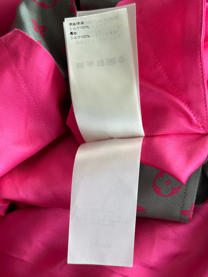 Louis Vuitton Grey & Pink Monogram Silk Jacket