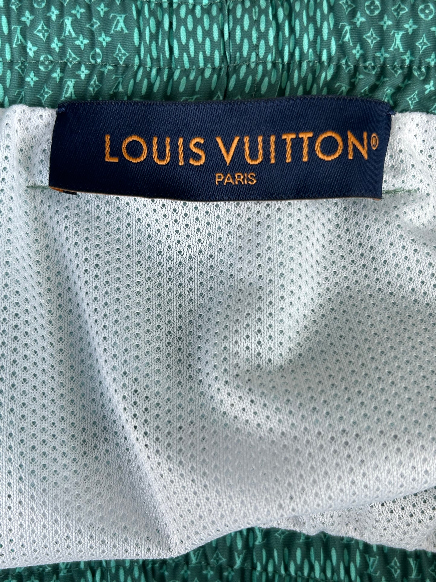 Louis Vuitton Green Damier Swimshorts