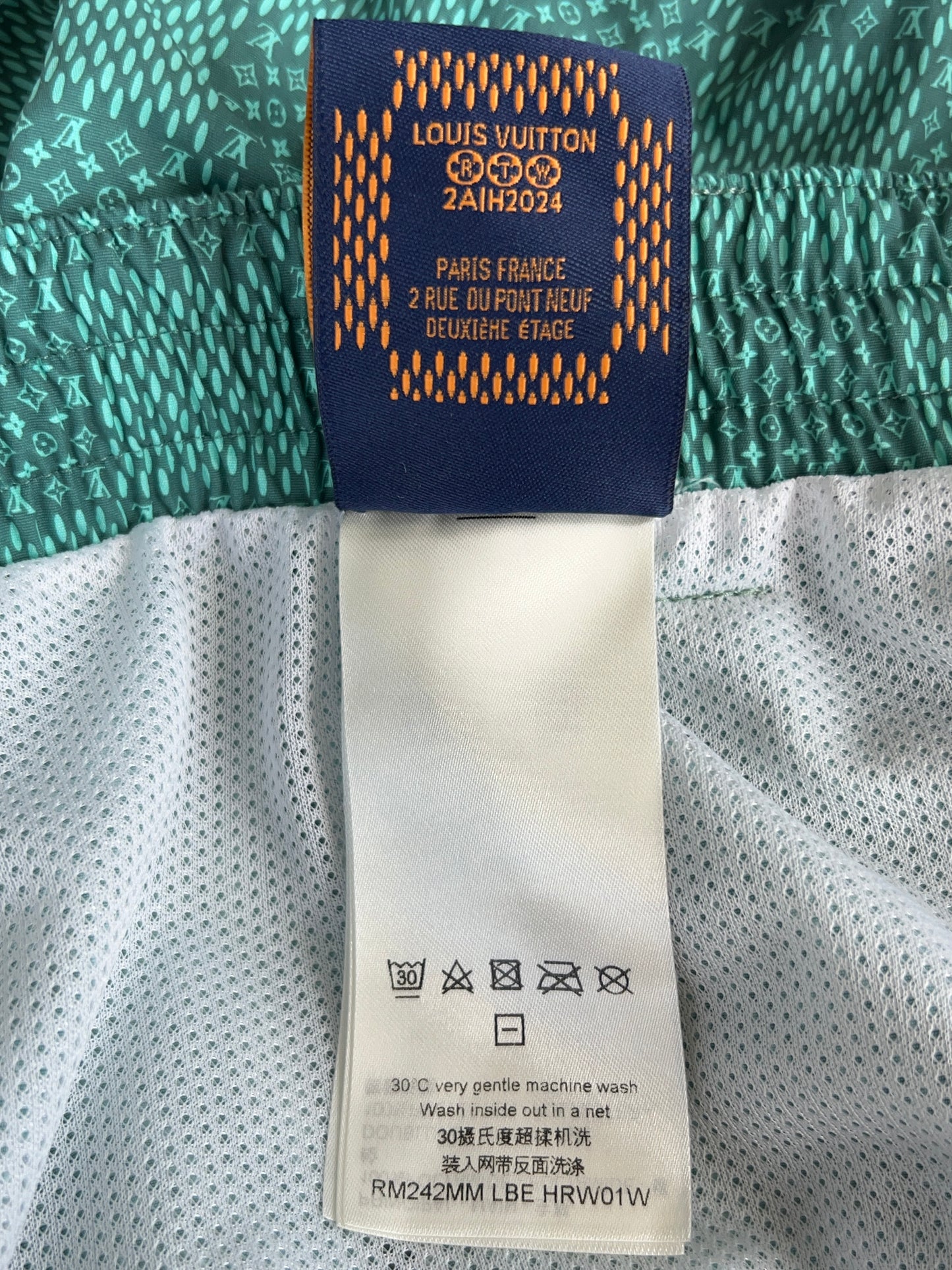 Louis Vuitton Green Damier Swimshorts