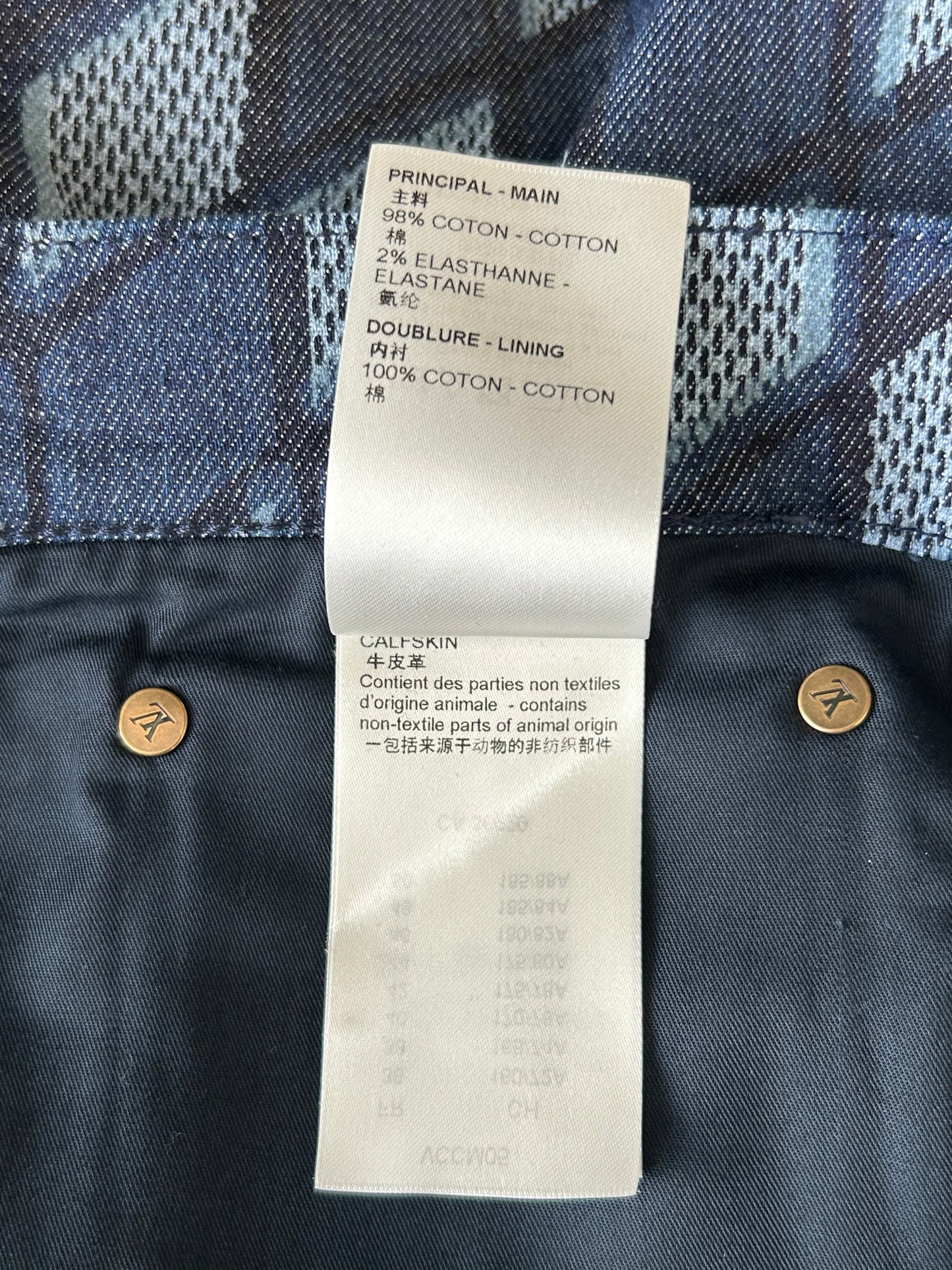 Louis Vuitton Blue Checkered Jeans