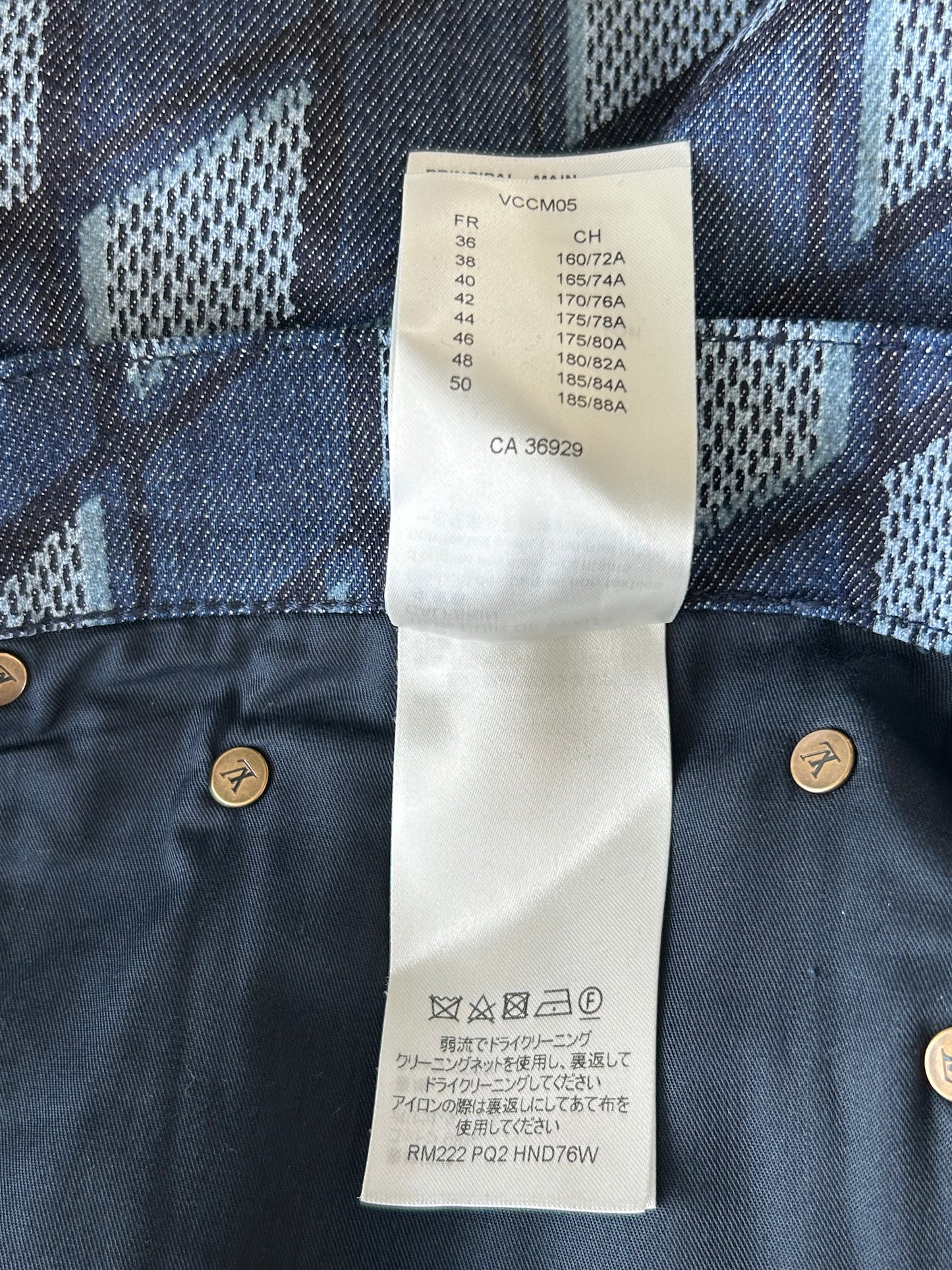 Louis Vuitton Blue Checkered Jeans