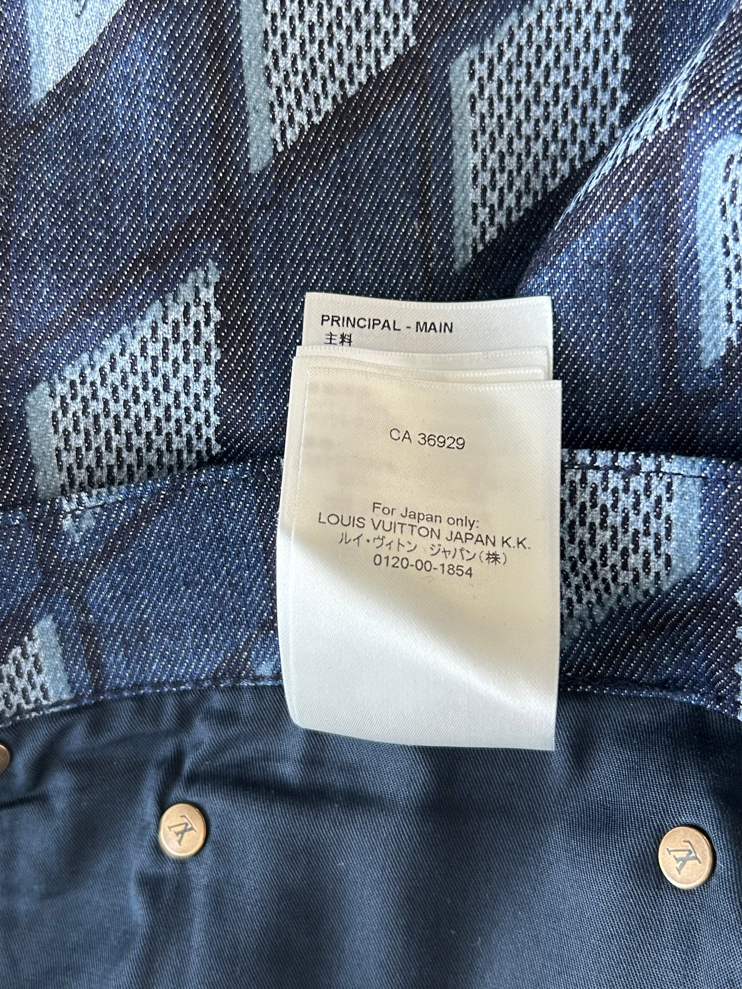 Louis Vuitton Blue Checkered Jeans