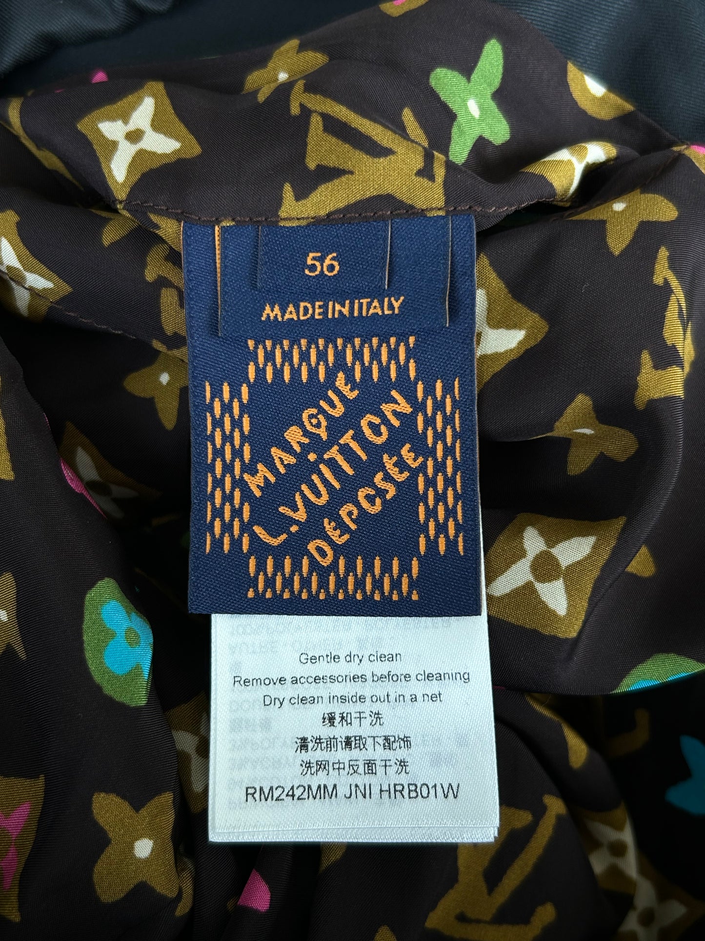 Louis Vuitton Tyler The Creator Navy & Multicolor Monogram Aviator Jacket