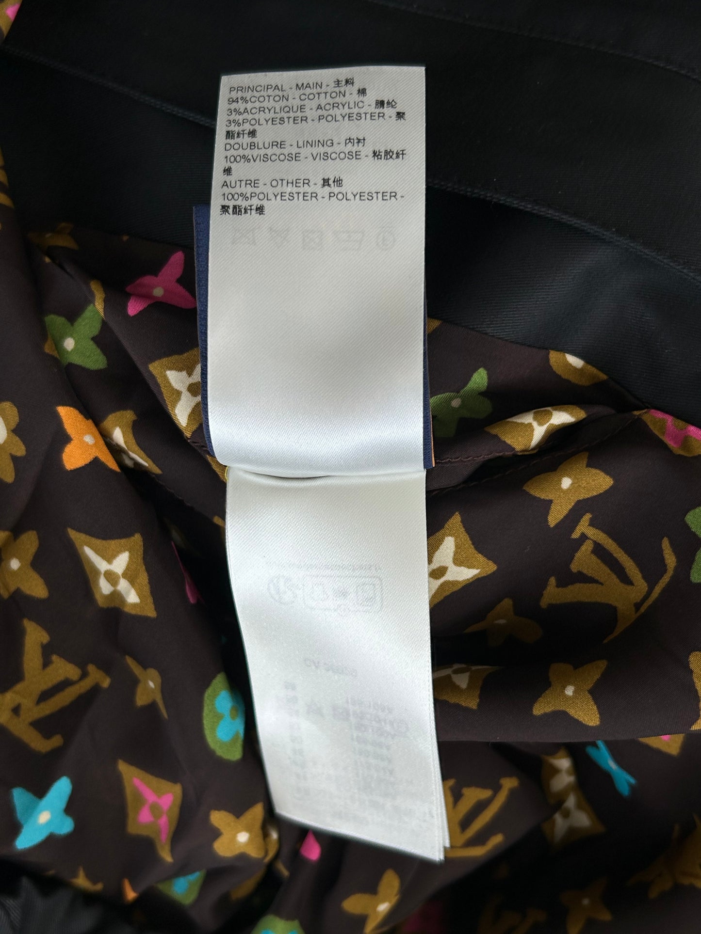 Louis Vuitton Tyler The Creator Navy & Multicolor Monogram Aviator Jacket